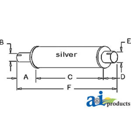 A & I PRODUCTS Muffler 20" x4" x4" A-10A8693